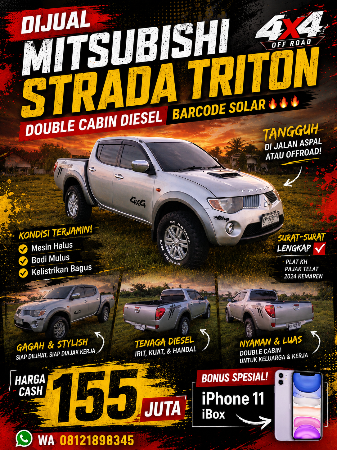 Mitsubishi Strada Triton 2014 siap pakai